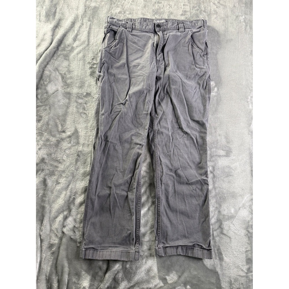 Carhartt Relaxed Fit Canvas Carpenter Pants Men 36x30 Gray Cotton Work Utility